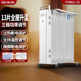 先锋取暖器CY99LL-13电热油汀家用电暖气省电电暖器