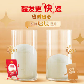 金龙鱼轻松发高活性干酵母（低糖）0.01斤*8 /粮油调味 /面粉 /专用粉 商品图2
