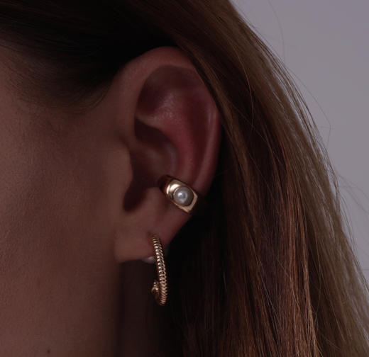 LHWINDSOR 小珍珠耳骨夹贝珠C型简约气质无耳洞复古耳饰高级感耳挂 商品图3