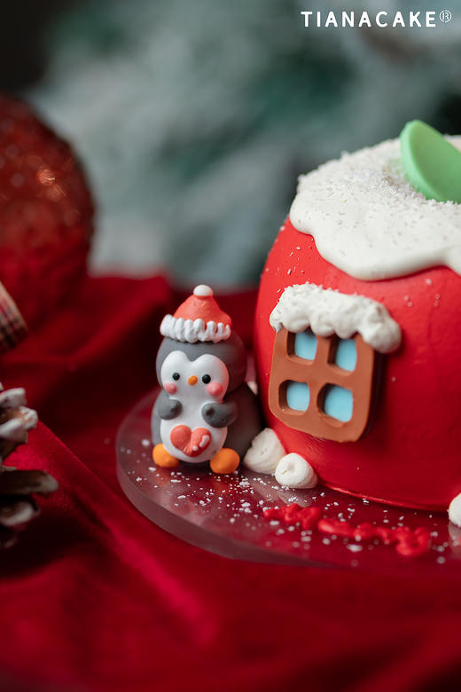 🌟圣诞限定｜苹苹安安小屋🍎（五寸红丝绒戚风） 商品图5