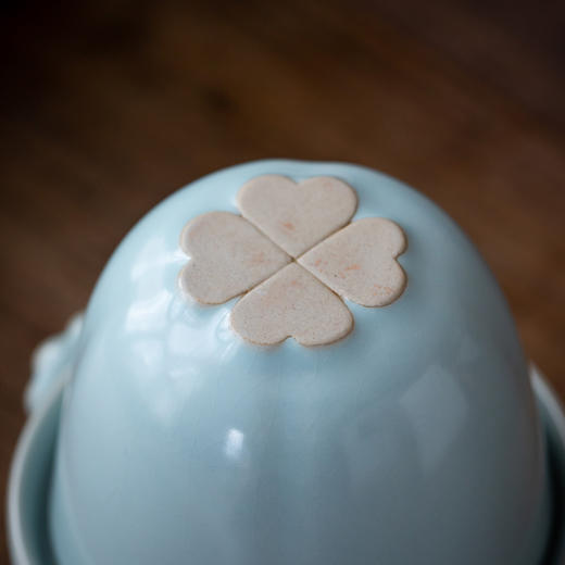 汝山明汝窑樱花快客杯 便携可收纳旅行茶具户外 一壶两杯懒人外出泡茶壶 商品图0