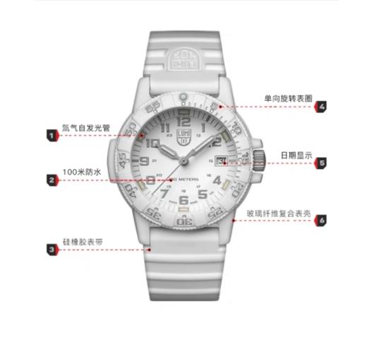 【B1南亚】雷美诺时（Luminox）经典海龟 瑞士手表 鲁美诺斯军表运动潜水男表44mm表盘 XS.0321.L 黑白色 商品图3