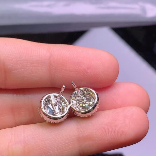 蛋面翡翠耳钉 商品图4