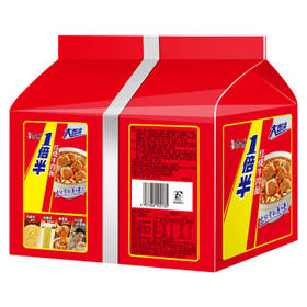 康师傅 方便面 一倍半 红烧牛肉面五连包129g*5 泡面袋装速食 大面饼 /粮油调味 /方便食品 /方便面