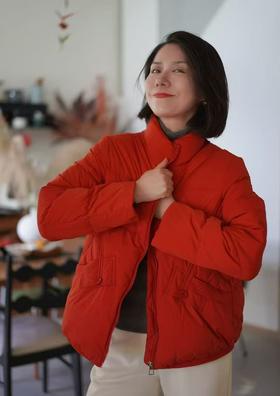 哥弟同步新款新年小立领50白鸭绒羽绒外套