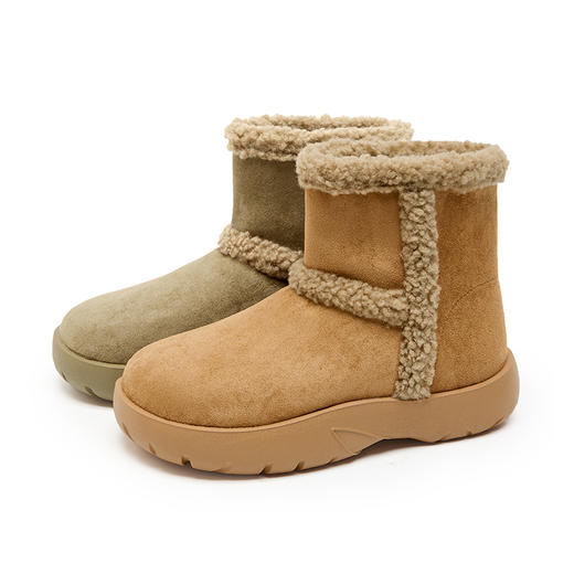 西遇保暖雪地靴女冬季新款复古东北外穿棉鞋厚底加厚加绒短靴V0047928 商品图4