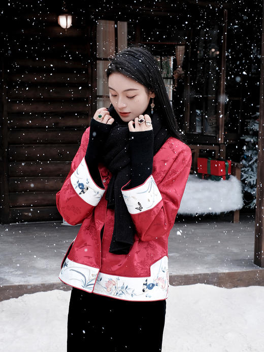 盛唐牡丹|闲云野鹤丝毛手推绣外套 商品图5