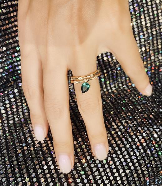 LHWINDSOR 竹叶戒指LHWindsor设计感小众复古简约尾戒女叠戴戒指 商品图5