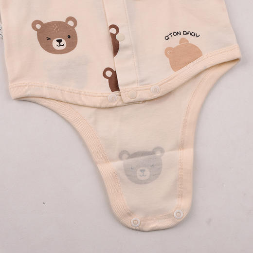 棉果果春季新品商场同款男童女童5A抗菌对开三角连体衣M101712225017 商品图5