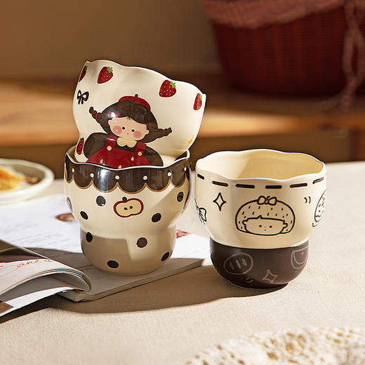 摩登主妇 陶瓷马克杯可爱圣诞杯子家用水杯高颜值早餐杯手握咖啡杯 商品图0
