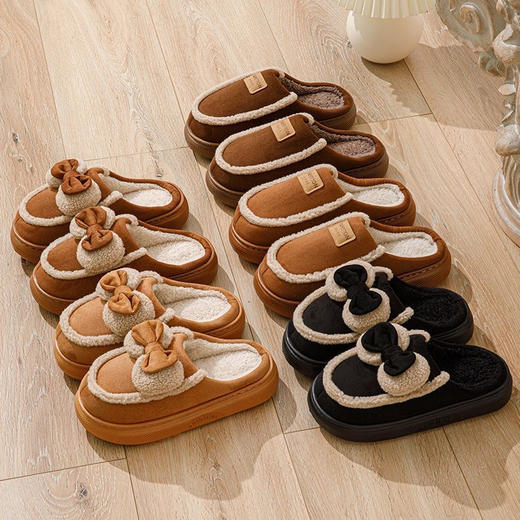 男士棉拖鞋居家用加绒加厚拖鞋冬天保暖冬季棉拖可外穿【WG24112M】 商品图2