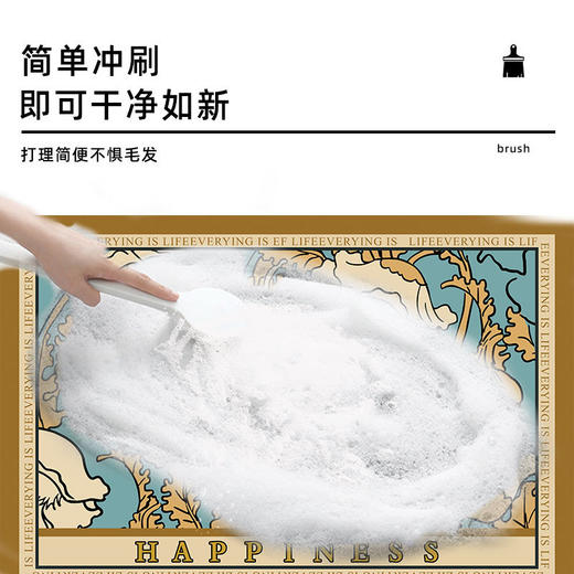 【复古花纹浴室地垫】吸水地垫硅藻泥浴室地垫强吸水净脚耐脏防滑卧室门边脚垫。ry 商品图3
