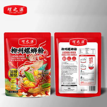 螺之源 柳州螺蛳粉 方便速食米线（水煮型）加辣加臭螺蛳粉335g*8袋装 /粮油调味 /方便食品 /螺蛳粉 商品图3