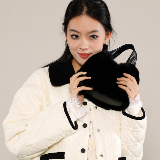 纪念日百货女款可爱毛绒绒手拎斜挎双用包159951203 商品图0