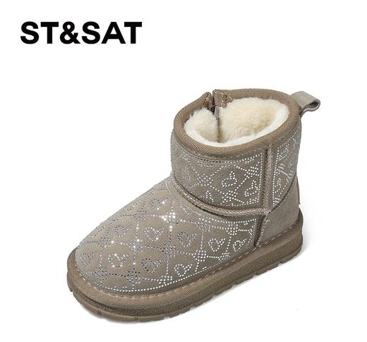 【童鞋】星期六闪钻鞋面厚绒保暖男女童雪地靴SSC4196L62 商品图11