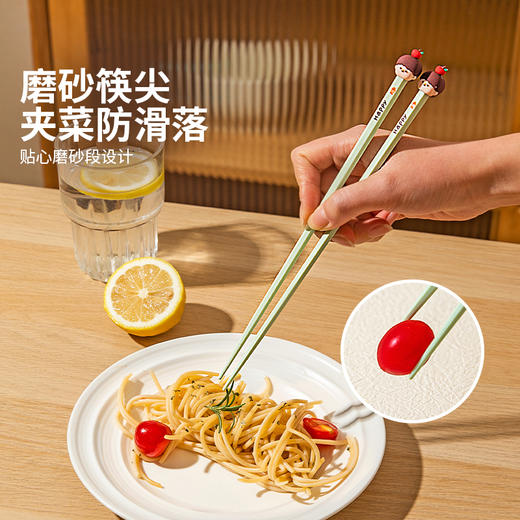 摩登主妇儿童筷子家用高档抗菌防霉2024新款专人专用食品级合金筷 商品图3