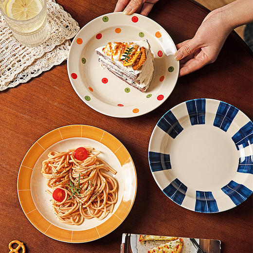 摩登主妇 日式盘子菜盘家用2024新款特别好看的餐具高级感面碗餐盘 商品图3