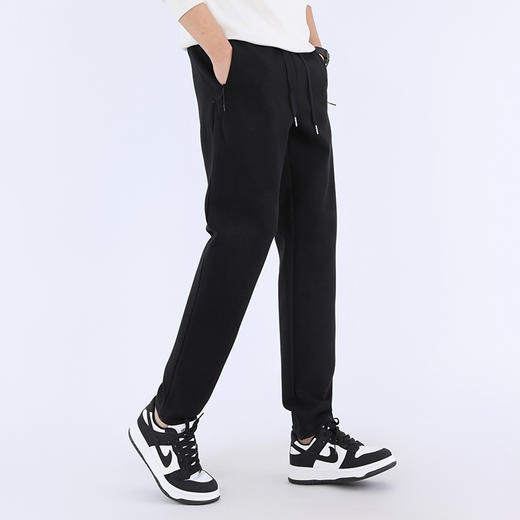 【专柜品质】350g男士空气层棉质卫裤 纯色休闲太空棉直筒裤高级感长裤 商品图4