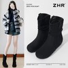 ZHR则则复古堆堆靴女2024新款内增高洋气小短靴加绒时尚绒面女靴 商品缩略图4