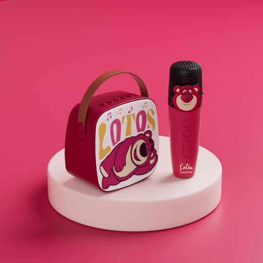 迪士尼正版授权麦克风智能音箱便携无线K歌音响 草莓熊米奇米妮儿童节礼物双麦话筒手机无线K唱歌机 商品图5