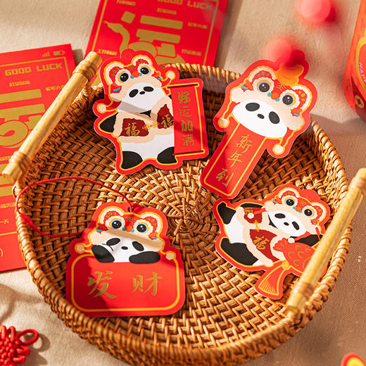 摩登主妇mototo新年熊猫新年氛围挂件蛇年发财树装饰春节布置用品（摩登主 商品图2