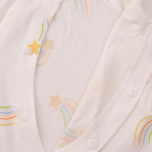 棉果果春季新品商场同款男童女童莫代尔哈衣爬服偏襟连体衣M101720425005 商品图3