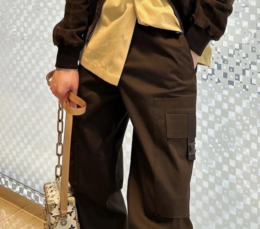 驴家 巧克力棕色工装直筒长裤（JN） 商品图0