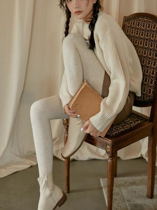 秋冬【日系竖条纹打底裤】外穿中厚秋冬季连脚裤袜棉螺纹袜裤 商品图0