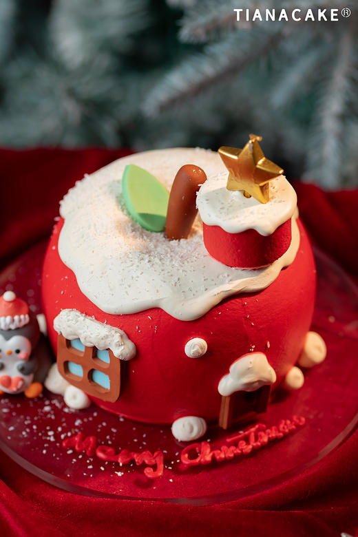 🌟圣诞限定｜苹苹安安小屋🍎（五寸红丝绒戚风） 商品图8