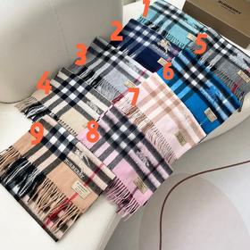 B家经典深度水波纹羊绒格子围巾   多色多尺寸自选链接 下单按主图编号下单备注尺寸(TL)