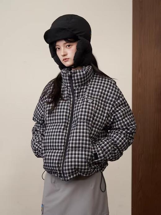 Mood Like Me/MYRF2402/格子磨毛立领短款羽绒服 商品图1