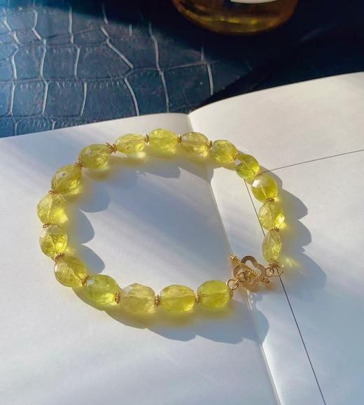 8mm-9mm单圈金丝雀碧玺手链 商品图3