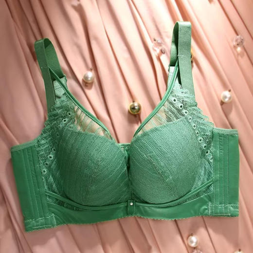 XDE-Q92925  天然健康聚拢防下垂收副乳记忆镍钛金圈薄款定型杯桑蚕丝蛋白抹胸女士内衣（单件） 商品图3