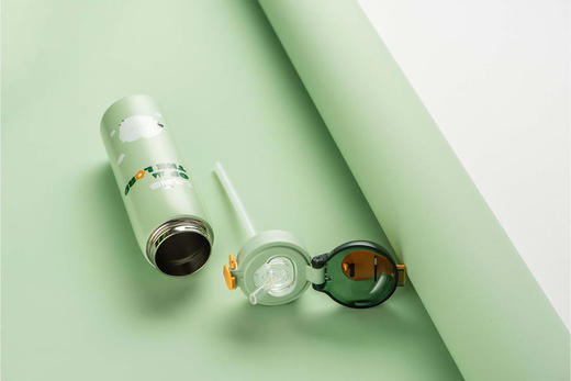 原创小羊弹跳吸管保温杯304不锈钢内胆460毫升 商品图5