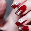 【告别单调！迎接新年的时尚穿戴甲】新年穿戴甲 小红书穿带甲片美甲贴片红色假指甲可拆卸穿戴甲。ry 商品缩略图1