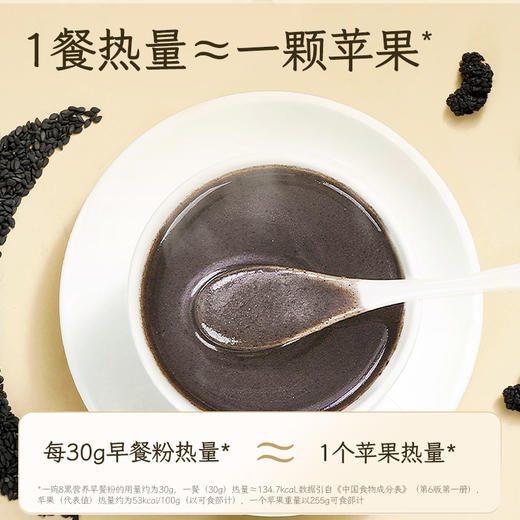 【双旦礼遇活动】8黑营养早餐粉 甄选8种黑色食材 满满谷物醇香  罗汉果粉代替白砂糖 低糖不怕胖 好吃更健康 简单冲泡即可享受美味早餐 商品图4
