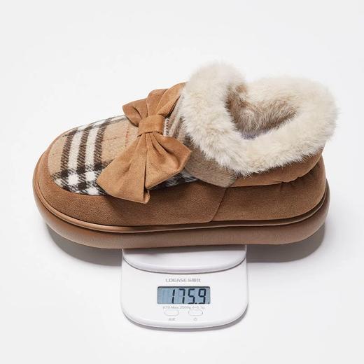 【特价39元】可爱舒适棉拖鞋女士冬季外穿室内家居包跟厚底加绒毛拖鞋【WG24151W】 商品图3