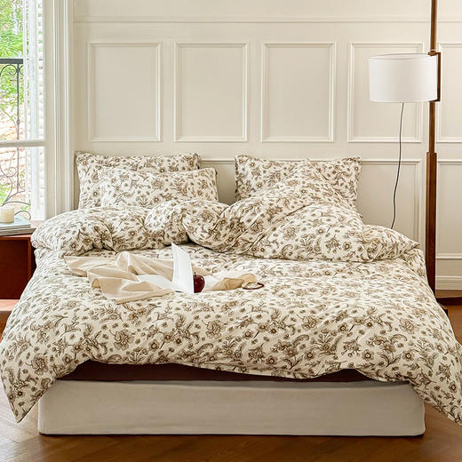 【天竺棉田园碎花四件套】印花针织四件套天竺棉四件套田园碎花卡通床品套件 商品图4