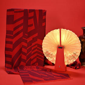羽诗制造出品 瑞雪丰年·暖岁瑞雪兆丰年折叠花灯颂福彩围巾礼盒套装