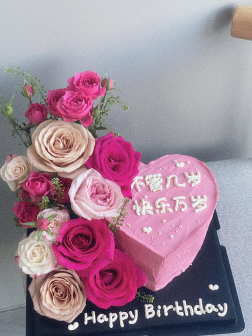 「女士」粉色爱心弗洛伊德玫瑰  纪念日 商品图0