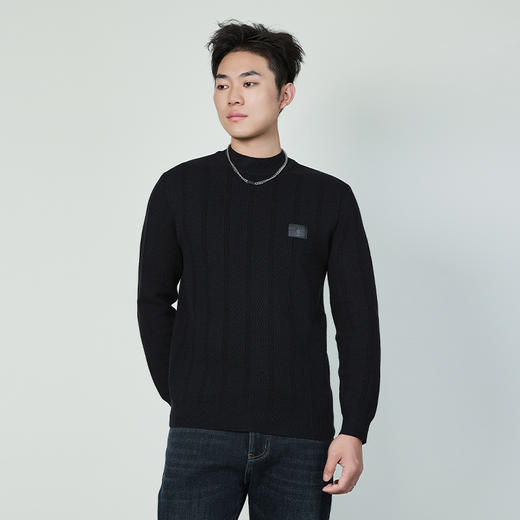 【断码清仓】HX 冬季中领毛衫S107444281101 商品图3