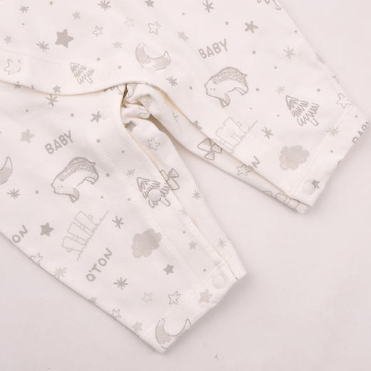 棉果果春季新品商场同款男童女童5A抗菌哈衣爬服偏襟连体衣M101720225018 商品图2