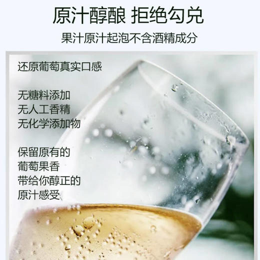 德国进口文森无醇气泡白葡萄汁 整箱750ml*6瓶包邮 商品图4