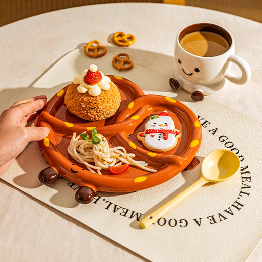 摩登主妇 分格餐盘儿童大人减肥减脂月子早餐盘一人食餐具套装盘子 商品图2