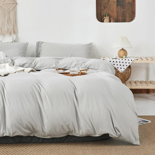 【天竺棉纯色四件套】针织棉四件套纯色天竺棉床品套件床单床笠柔软 商品图7