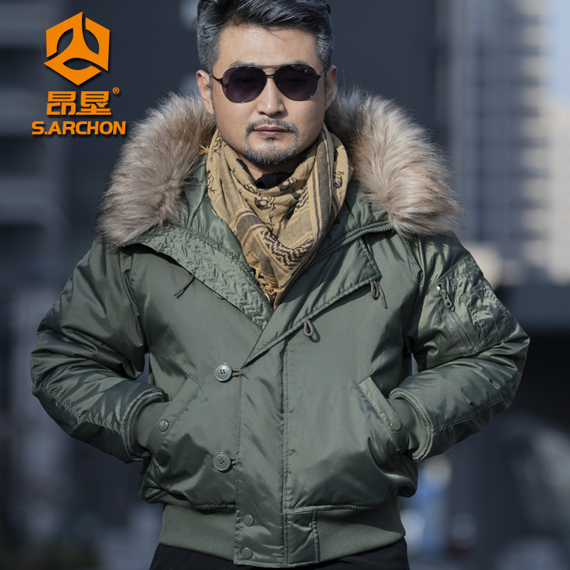 【上新】昂垦N2B极地防寒战术棉服男秋冬保暖短款连帽户外冲锋衣 加厚外套