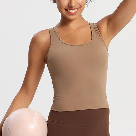 【147元任选3件】跃牌【蚂蚁运动】系列 透气一体杯聚拢显胸运动背心女X1364（活动产品，收货7天内支持退换） 商品图3