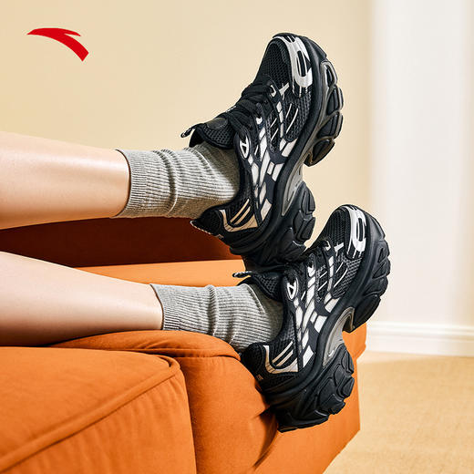 【38.5断码】安踏扶摇丨厚底增高老爹鞋女2025春季新款休闲运动鞋子122518899【库存有限，如无货将做退款，介意慎拍！】 商品图2