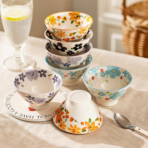 摩登主妇 斗笠碗家用2024新款高颜值餐具陶瓷小碗具个人专用米饭碗 商品图0