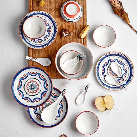 亏本清空仓库计划💥 某东佳*佰大牌库存 美式系列波西米亚风实用餐具套装 一套带走18件 成套好收纳 安全环保釉下彩工艺  精美波西米亚风格手绘  送人自留皆宜 商品图9